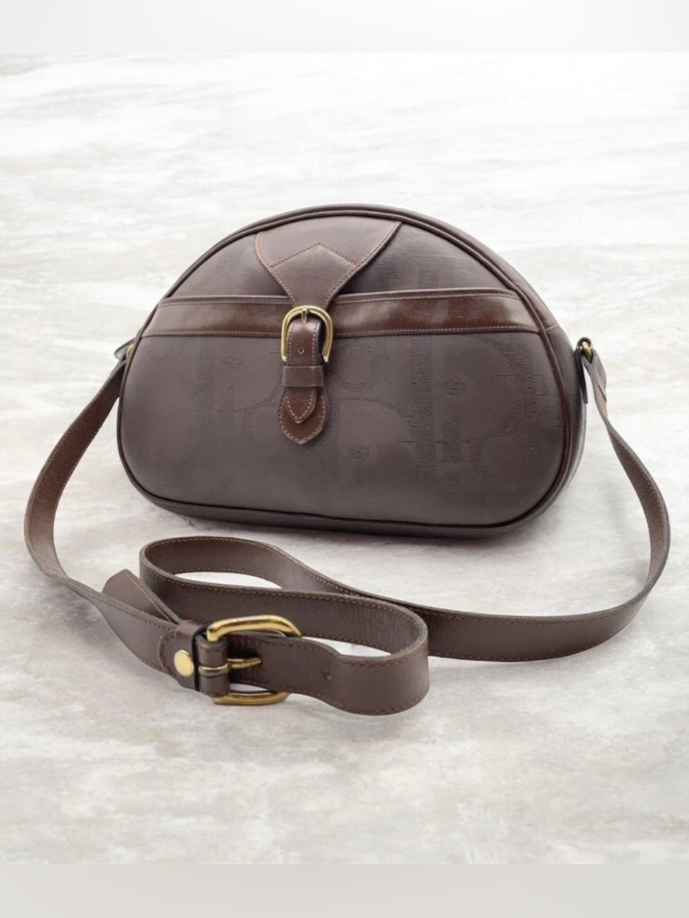 AUTH Christian Dior Shoulder Bag in Oblique Trotter Logo Mania AUTHENTIC DIOR